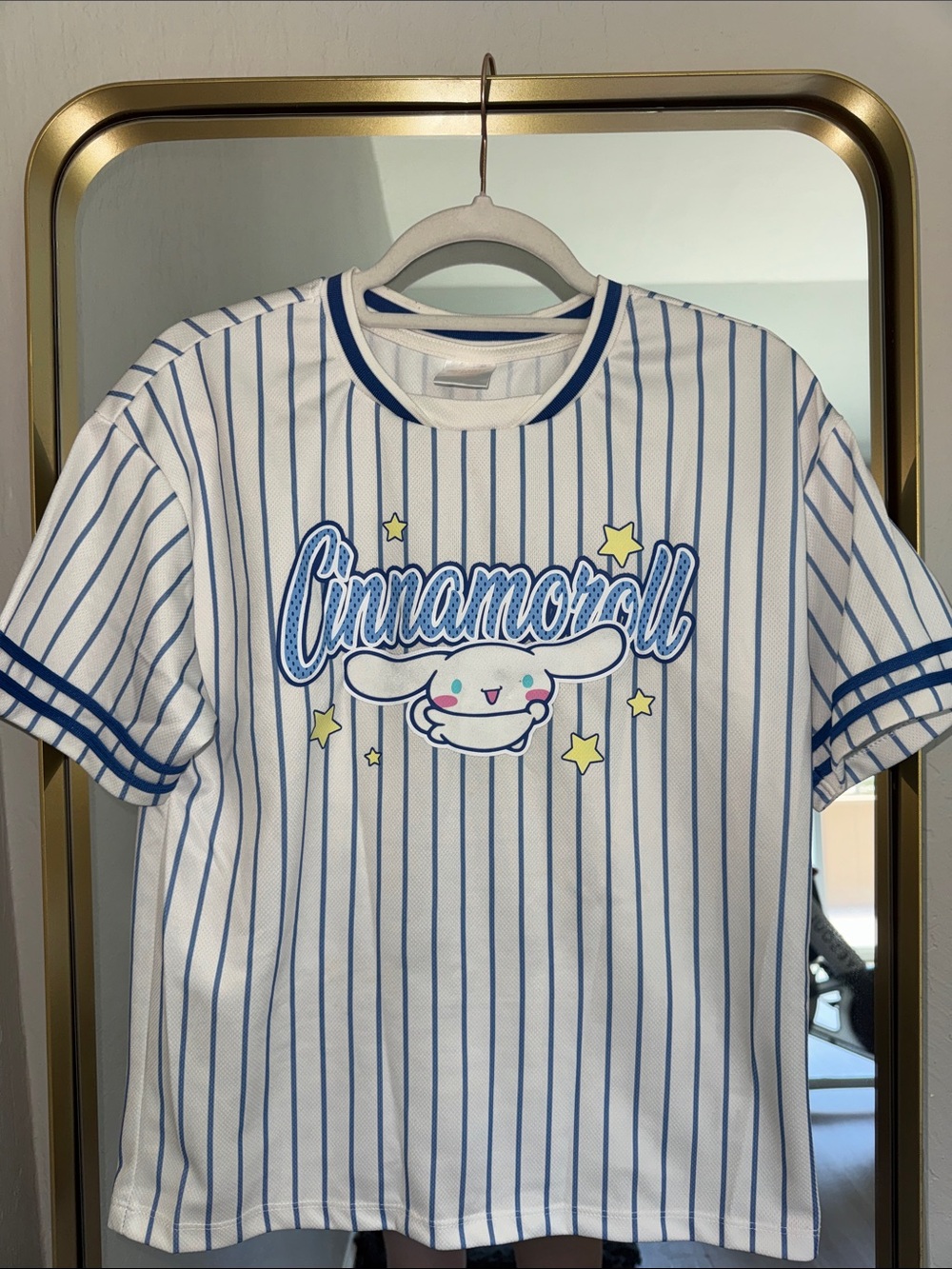 Sanrio White & Blue Striped Cinnamoroll Tee